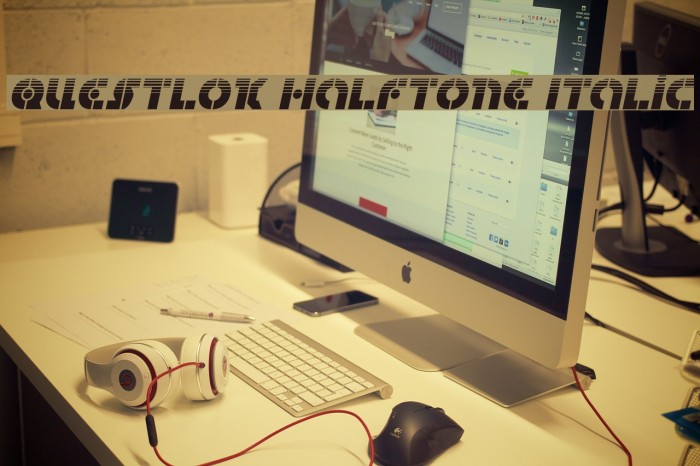 Questlok Halftone Italic Example 2