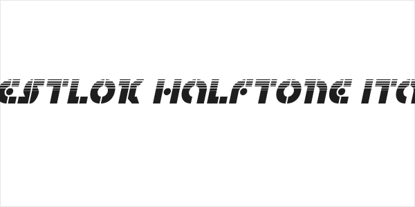 Questlok Halftone Italic Logo