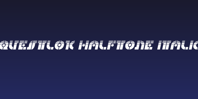 Questlok Halftone Italic Social Header
