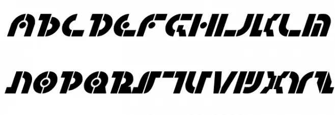 Questlok Italic Caratteri MAIUSCOLE