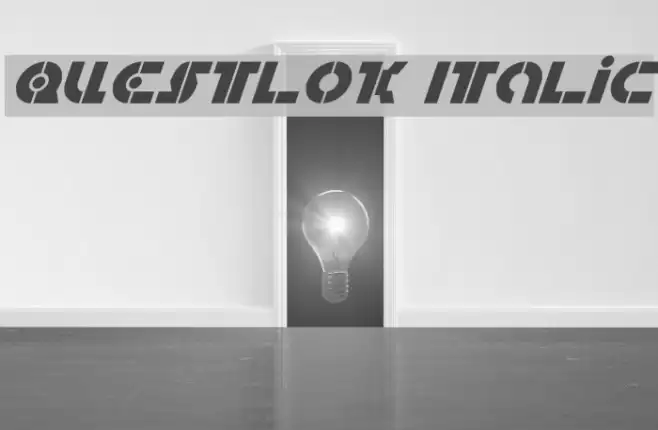 Questlok Italic Шрифта examples