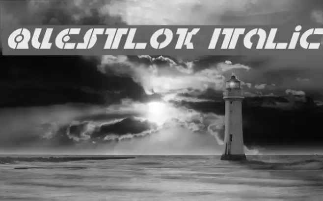 Questlok Italic Шрифта examples