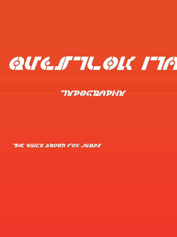 Questlok Italic Poster