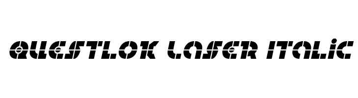 Questlok Laser Italic  les polices de caractères gratuit tlcharger
