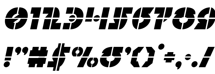 Questlok Laser Italic Font OTHER CHARS
