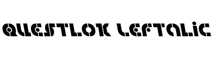Questlok Leftalic  Скачать бесплатные шрифты