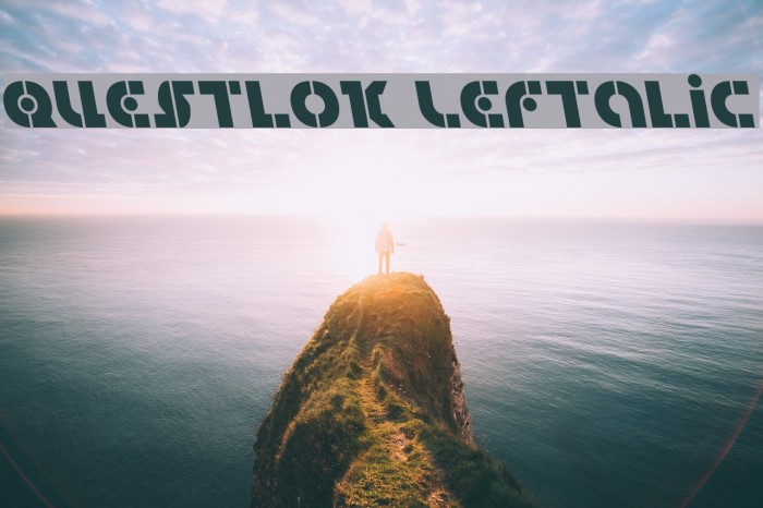 Questlok Leftalic Font examples