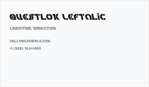Questlok Leftalic Business Card