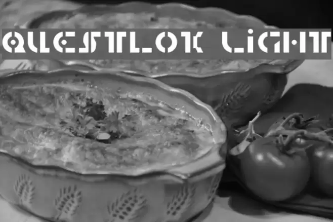 Questlok Light Font examples