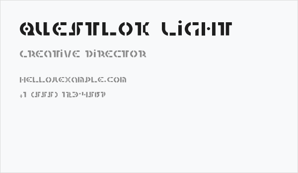 Questlok Light Business Card