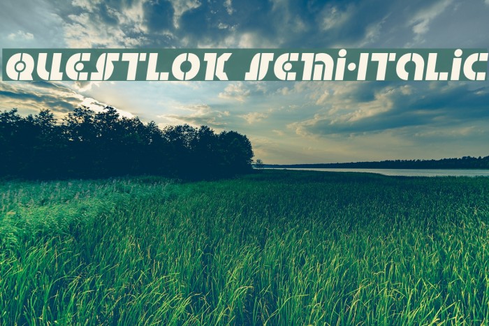 Questlok Semi-Italic Font examples
