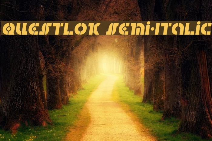Questlok Semi-Italic Font examples