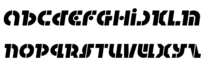 Questlok Semi-Italic Font LOWERCASE