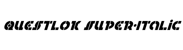 Questlok Super-Italic  नि: शुल्क फ़ॉन्ट्स डाउनलोड