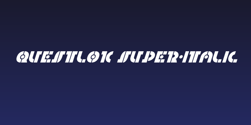 Questlok Super-Italic Social Header