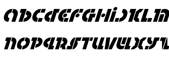 Questlok Super-Italic Font LOWERCASE