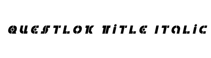 Questlok Title Italic  font caratteri gratis