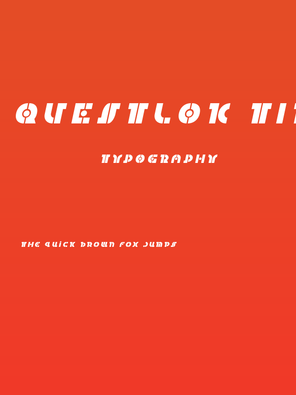 Questlok Title Italic Poster