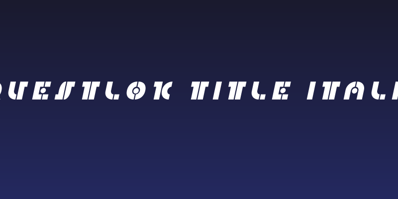 Questlok Title Italic Social Header