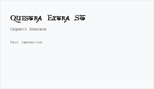 Questra Extra ST Business Card