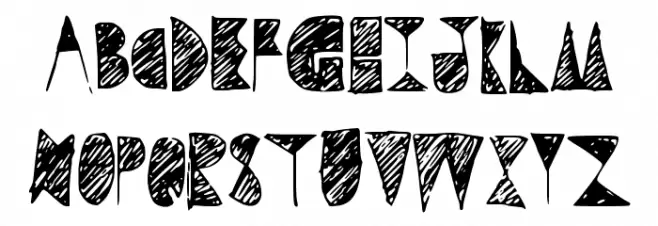 QuestraDoodle Caratteri MAIUSCOLE