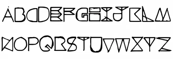 QuestraHollow Schriftart Groß