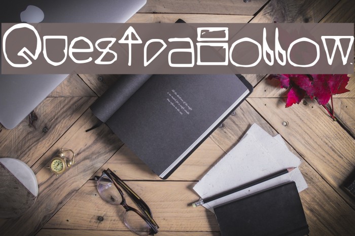 QuestraHollow Font examples