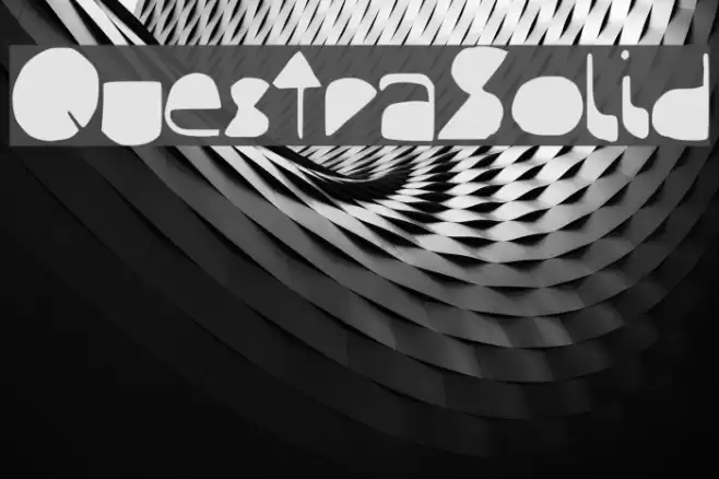 QuestraSolid Font examples