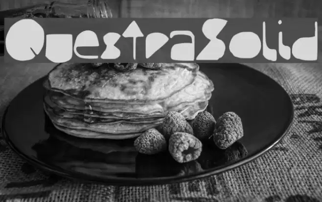 QuestraSolid Font examples