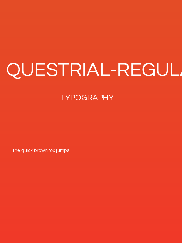 Questrial-Regular Poster