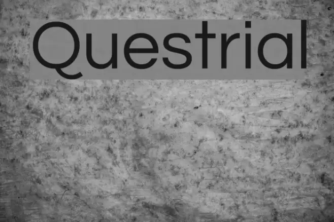Questrial Font examples