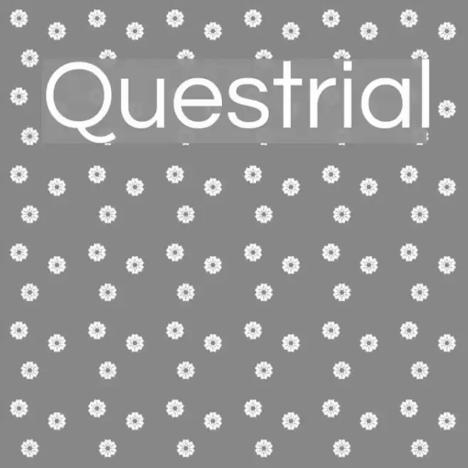 Questrial Font examples