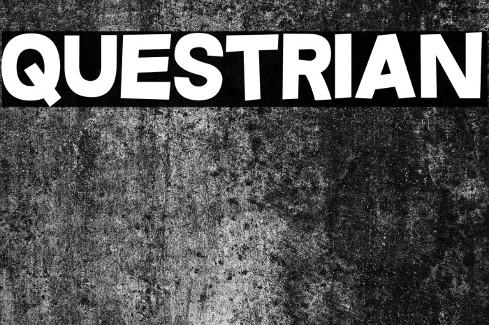 Questrian Font examples