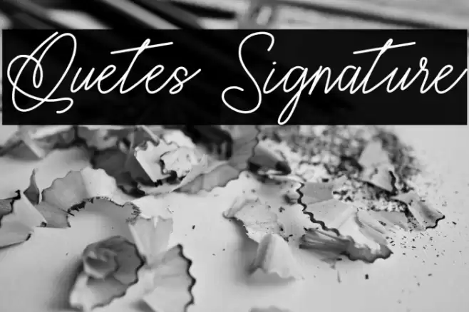 Quetes Signature Font examples