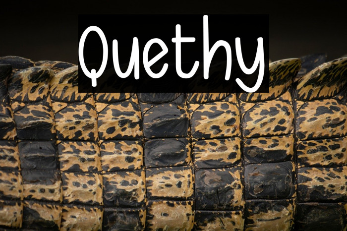 Quethy Font examples