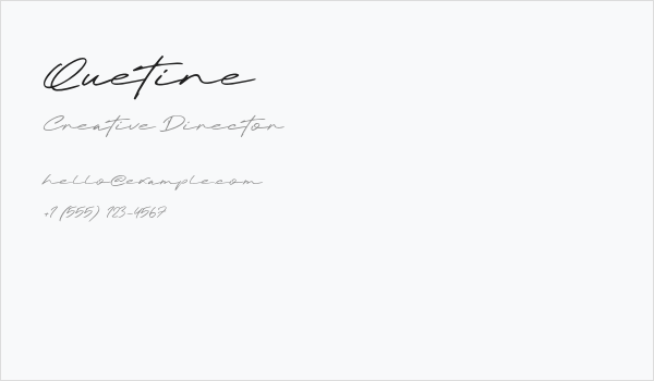 Quetine Business Card