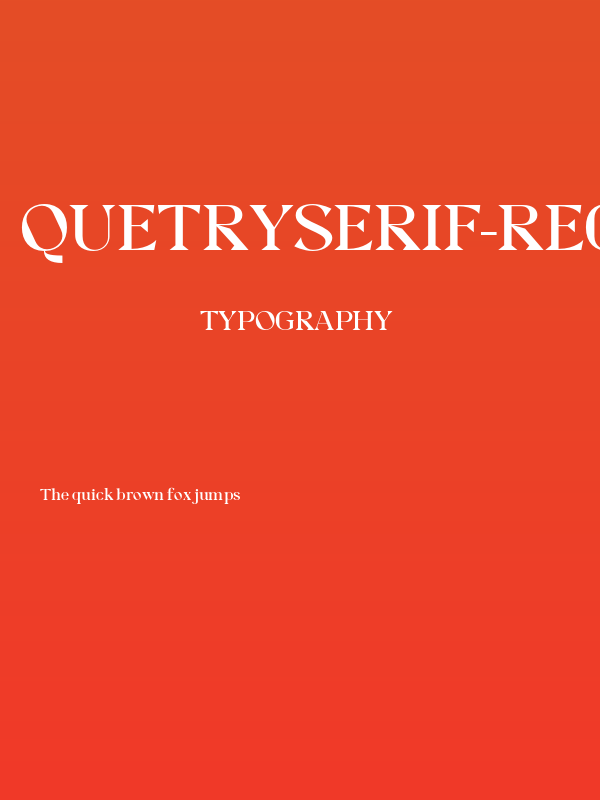 QuetrySerif-Regular Poster