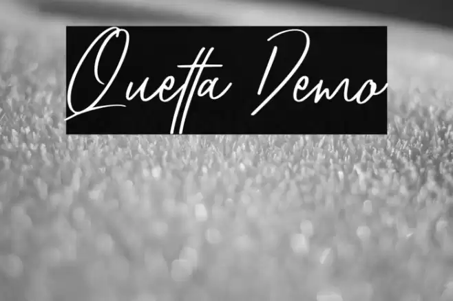 Quetta Demo Font examples