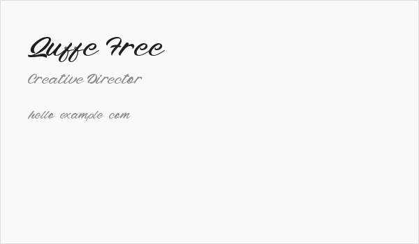 Quffe Free Business Card