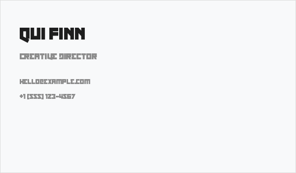 Qui Finn Business Card