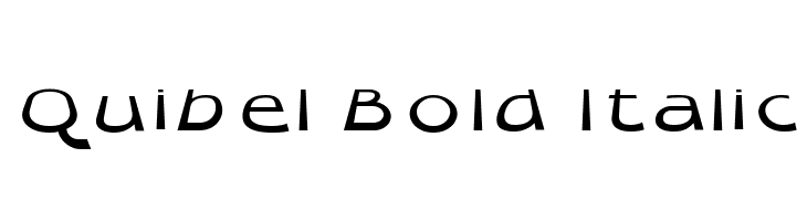 Quibel Bold Italic Шрифта