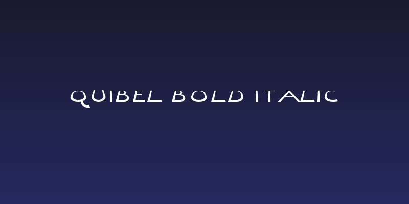 Quibel Bold Italic Social Header