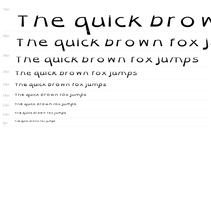Quibel Bold Italic Waterfall