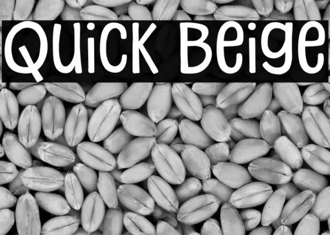 Quick Beige फ़ॉन्ट examples