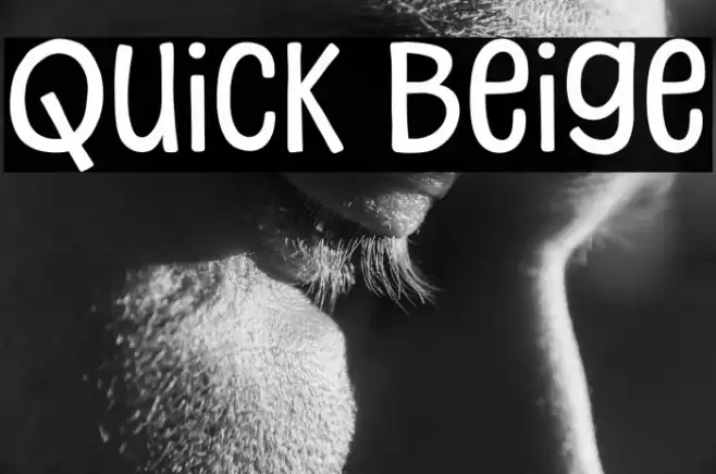 Quick Beige फ़ॉन्ट examples