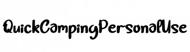 Quick Camping Personal Use  Free Fonts Download