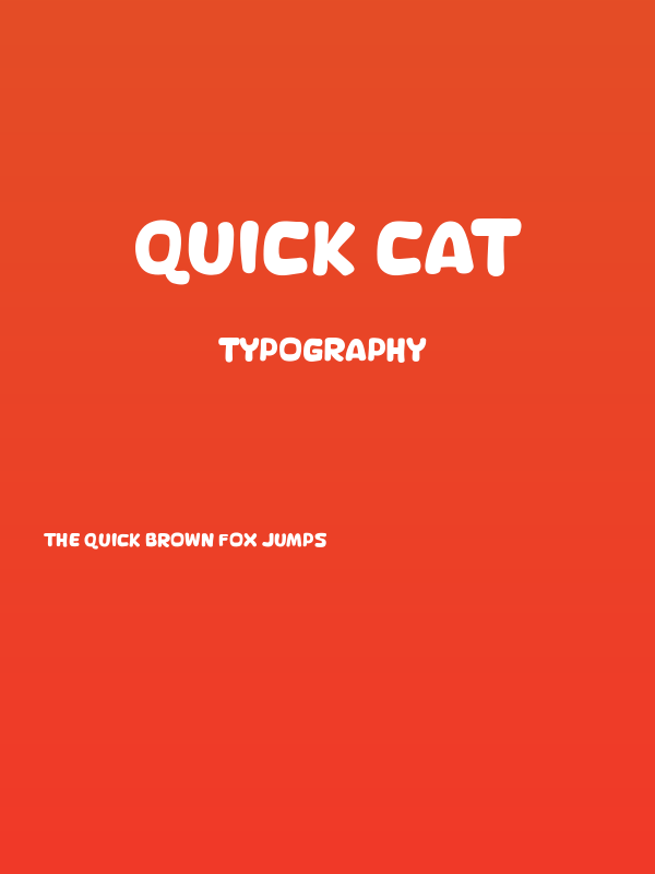 Quick Cat Poster