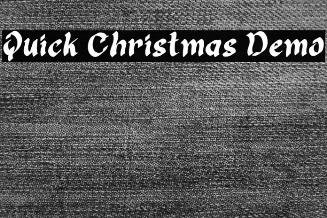 Quick Christmas Demo Caratteri examples