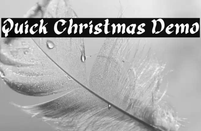 Quick Christmas Demo Caratteri examples