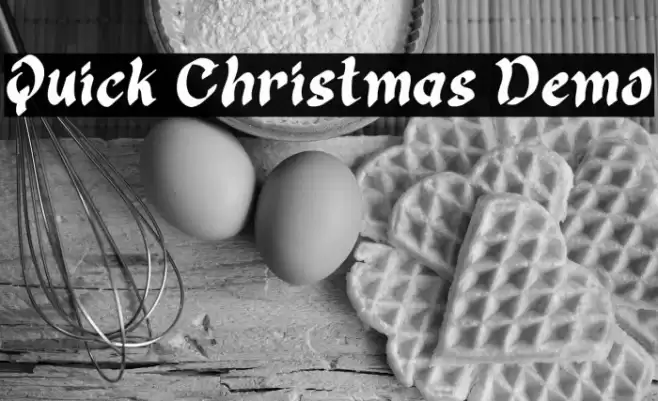 Quick Christmas Demo Caratteri examples